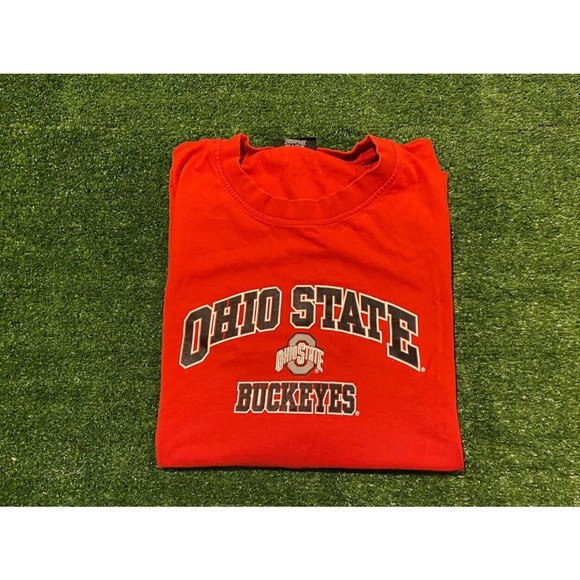 T-shirt Femme Distant Replays Ohio State Buckeyes - Rouge, Taille XL, Graphique 1870, Neuf Avec étiquettes